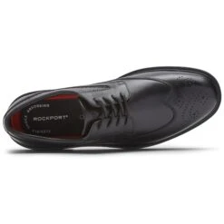 Rockport Tanner Wingtip Black Leather Lace-Up Oxford Dress Shoe -Rockport Store roctannerwt01d