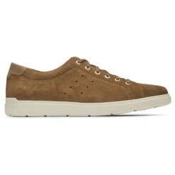 Rockport Total Motion Lite Tan Suede Lace-Up Sneaker -Rockport Store roctmlitelace06b