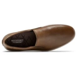 Rockport Total Motion Lite Cognac Brown Leather Slip-On Sneaker 8 Rockport Total Motion Lite Cognac Brown Leather Slip-On Sneaker -Rockport Store roctmliteso06b