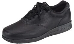 Guardian Black Leather Non-Slip Lace-Up Walking Shoe -Rockport Store sasguardian01c