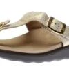 Sanibel Shiny Gold Thong Sandal -Rockport Store sassanibel16