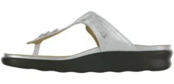 Sanibel Shiny Silver Thong Sandal -Rockport Store sassanibel35a