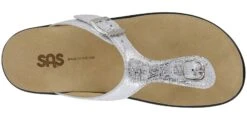 Sanibel Shiny Silver Thong Sandal -Rockport Store sassanibel35b