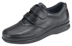 Vto Black Leather Velcro Walking Shoe -Rockport Store sasvto001c