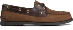 Sperry Men's Authentic Original Brown Nubuck Leather Two Eye Boat Shoe -Rockport Store speao2eye22a