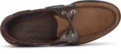 Sperry Men's Authentic Original Brown Nubuck Leather Two Eye Boat Shoe -Rockport Store speao2eye22b