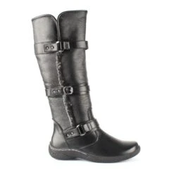 Gabrielle 2 Wide Calf Black Leather Tall Boot -Rockport Store wangabrielle201c
